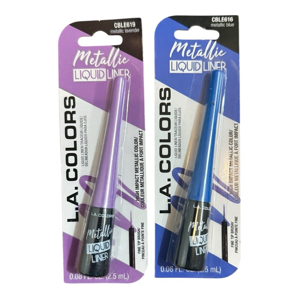 L.A. Colors 2 Pack Metallic Liquid Eye Liner NWT